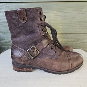 ABEO BIO system Dayton Boot Neutral Arch Support Brown Leather Side Zip Size 7